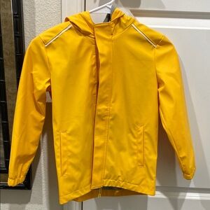 Cat & Jack Yellow Raincoat with High Collar and Full Zipper